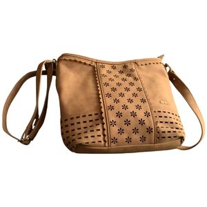 Camel colored crossbody bag